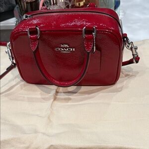 Coach Glossy Red Crossbody Bag